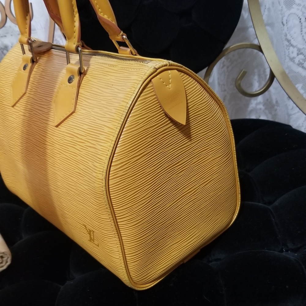 Louis Vuitton yellow speedy bag - Picture 5 of 9